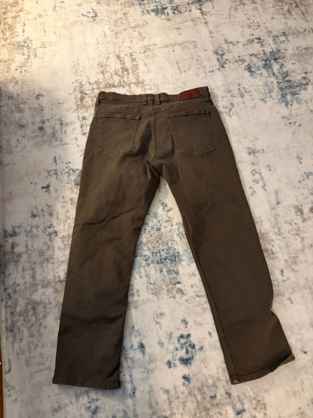 L.L. Bean Men's Olive-Brown Straight Jeans